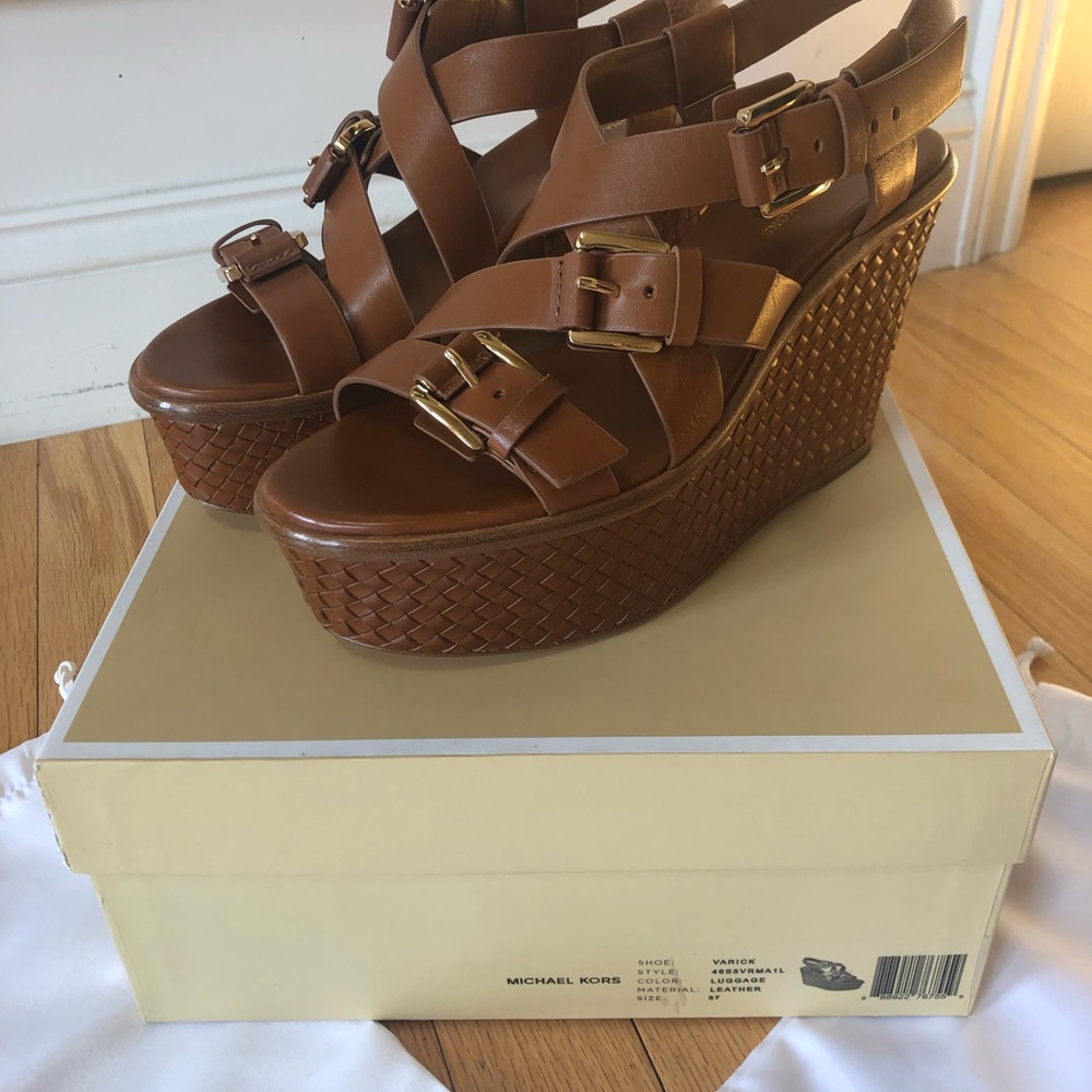 Michael Kors Collection leather sandals, Size 7